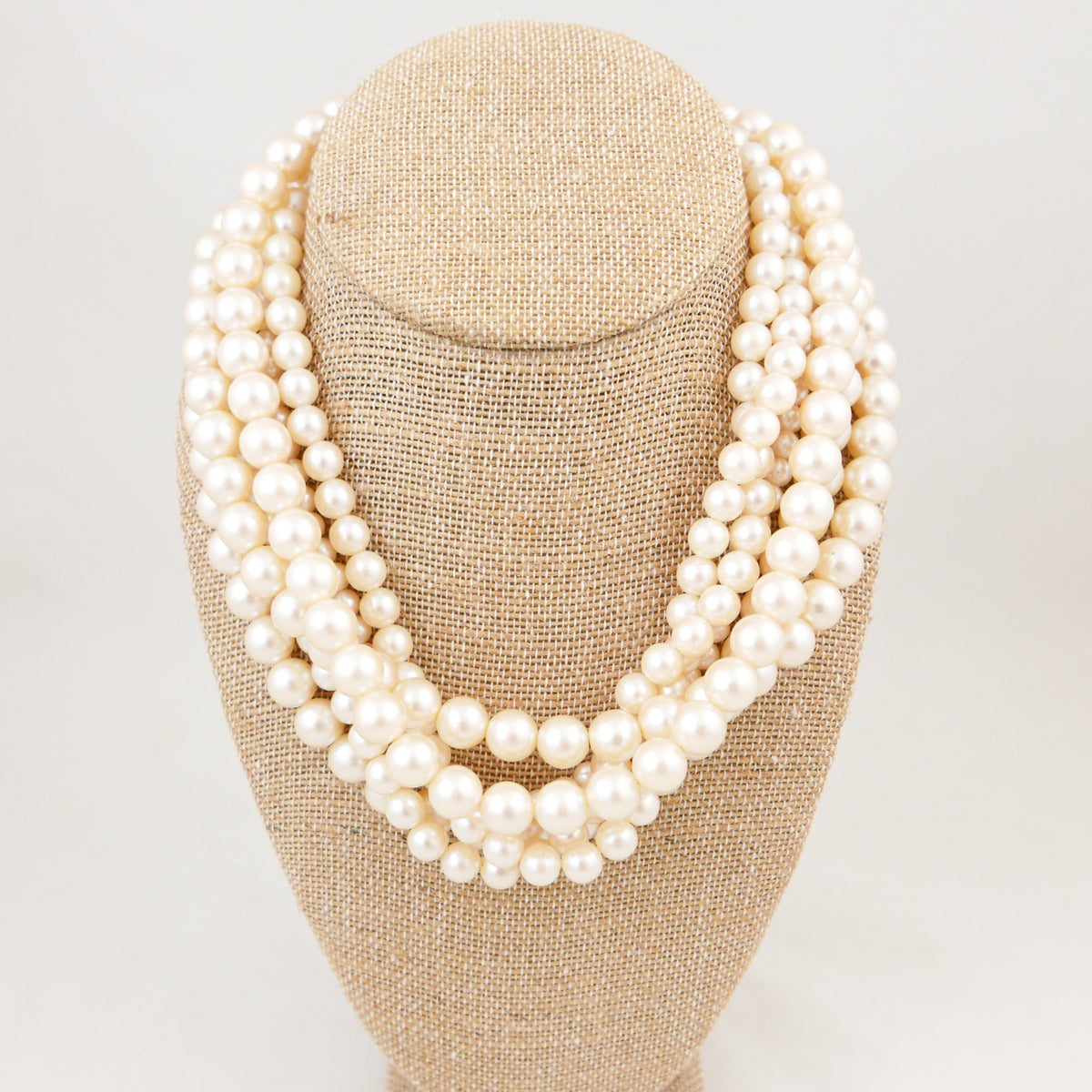 1980s Givenchy Gold Logo Clasp Triple-Strand Faux Pearl Necklace | eBay